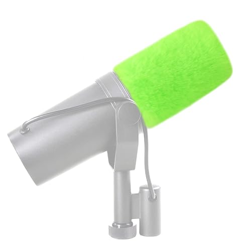 LEFXMOPHY for Shure SM7B Windscreen, for Shure SM7dB Vocal Microphone Pop Filter Furry Wind Muff Green Windsock Cover - color: GREEN