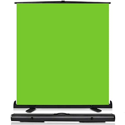 Yesker Upgrade Green Screen 73.2x77.5 inch Wider 180cmx 196cm Background Collapsible Chromakey Photo Backdrop Portable Pull Up with Aluminium Base Wrinkle-Resistant Fabric for Video Studio Live Game - size: 73.2x77.5"