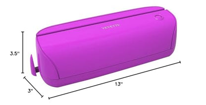 Electric 3 Hole Paper Punch, VEYETTE Paper Puncher with Adapter for Office School Studio, 20 Sheet Capacity, AC or Battery Purple - color: Purple