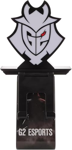 Exquisite Gaming: Light Up Ikon - G2 Esports Samurai - LED Cable Guys, R.E.S.T System Charging Phone & Device Stand, Includes 4' Type C Cable