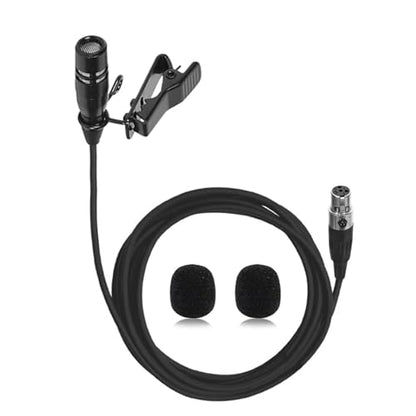 Lavalier Lapel Microphone Unidirectional Condenser Super Cardioid Mic Compatible with Shure Wireless Bodypack Transmitter System with Mini XLR 4 Pin TA4F Plug - style: Mini XLR TA4F Plug Compatible with Shure Only