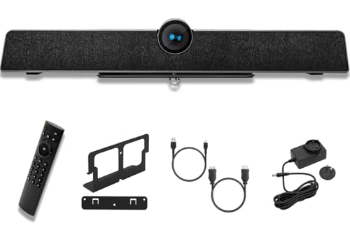 Pyle 4K USB Video Conference Room Camera System 120° FOV with 5X Zoom, AI Auto Framing, Echo Cancellation, 8m Mic Pickup Conferencing System for Home Offices, Zoom, Skype, Microsoft Teams, PC Meetings - color: Black