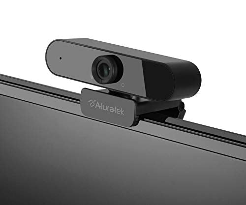 Aluratek HD 1080P Video Webcam (AWC03F) Full HD Webcam with Built-in Microphone, Autofocus, and Adjustable Clip Perfect for Streaming, Video Calls, and Online Meetings Video and Audio - style: AWC03F