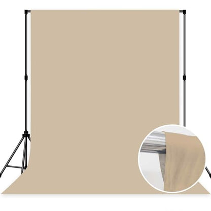 Photo Backdrop Beige Fabric Professional Photography Solution 6x9ft Seamless Design Eliminate Wrinkles Baby Shower Pregnant Women Shooting Scene Background - color: Beige, size: 6x9ft
