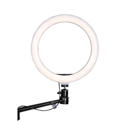 Gator Frameworks 6-in-1 Content Creator and Streaming Desktop Stand Set – Includes Smartphone Clamp, Laptop Clamp, Ring Light, and More! (GFW-STREAMSTAND) - style: Table Mount