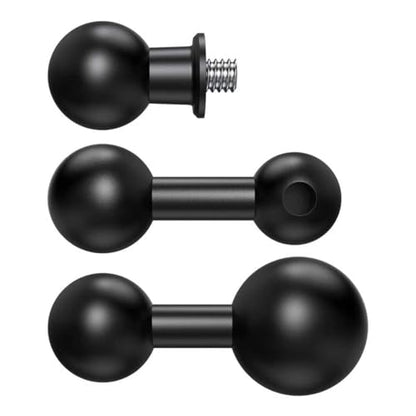 20mm Ball Head Adapter Kit – Converts to 1/4"-20 Screw, 17mm & 25mm Ball – for GPS, Camera, Phone Mounts, iOttie, Tackform, Scosche, More