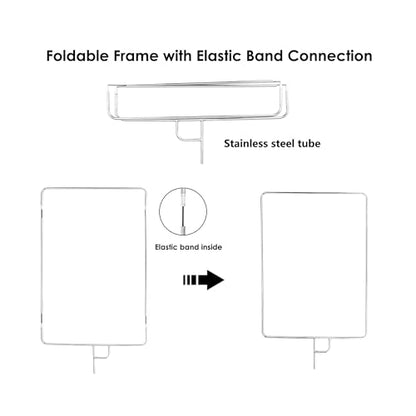 Photography Light Reflector Flag Kit, 30x35inches/75x90cm, 4-in-1 Gold/Silver/Black/White Diffuser and Translucent Diffuser, Foldable Stainless Steel Frame