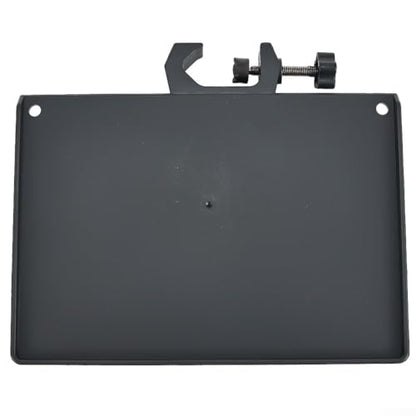 Microphone Stand Soundcard Tray, Plastic Sound Card Tray Mount Clamp on Rod Holders for Live Streaming, Recording, Black(M) - size: M