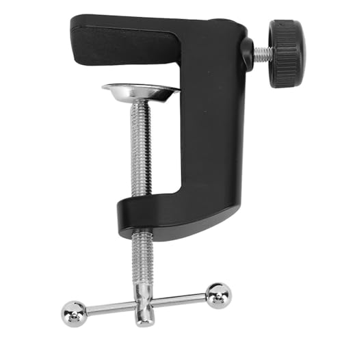 Aluminum Alloy Desk C Clamp 2.4 InchTable Mount Holder for Swing Arm Lamp Microphone 12mm Rod Screw-Tightening Soft Rubber Pad