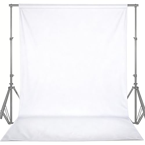 White Backdrop Background for Photography, Photo Backdrop for Party Decorations Birthday, Polyester 10ft x 20ft with Rod Pockets - color: White, size: 10x20ft