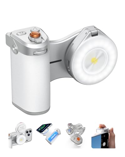 TELESIN Pro Shot Imaging Grip + Beauty Selfie Flash Light Bundle Kit | DSLR Style Feel, Ergonomic Grip, Strong Magnetic Hold | MagSafe Creator Kit for iPhone & Android | for Selfie, YouTube, Zoom Call - color: Pro Shot Imaging Grip Combo