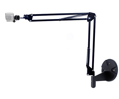 2in1 Wall Phone Mount,Overhead Camera Mount for iPhone Samsung Live Streaming,Baking,Craft,Videos,Online Lessons
