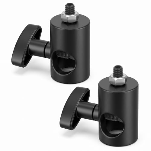 2 PCS Rapid Adapter Convert with 3/8" Screw, Camera Mount Bracket Adapter Multi Functional Metal Mount Tripod Bracket Adapters for Photo Studio Light Stand Tip Boom Arm Photography Accessory, Black | Multi Functional Metal Mount Tripod Bracket Adapter for