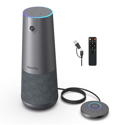 NEARITY 120 Max 4K Video Conference Camera with Microphone and Speaker, 8MP CMOS Video Conferencing System, 5X Zoom, Auto Framing, 4 Noise Cancelling Mics, 42ft Voice Pick Up for PC/Laptop/Smartboard