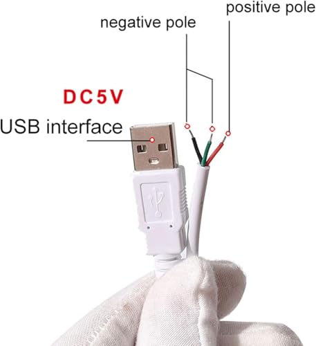 1 Pcs White DC5V USB LED Dimmer Extension Cable with On/Off Switch Adapter LED Dimming Controller for LED Light Bulb Lamps USB-Port Power Cable for Led Light Bulb Lamps