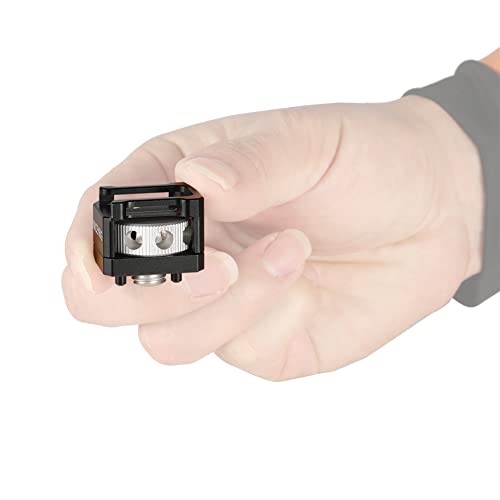 NICEYRIG Cold Shoe Adapter for ARRI Mount, Thumbscrew Easy Mounting Cold Shoe Base for Camera Cage Rig, DSLR Top Handle, Cheeseplate - 500 - style: ARRI mount