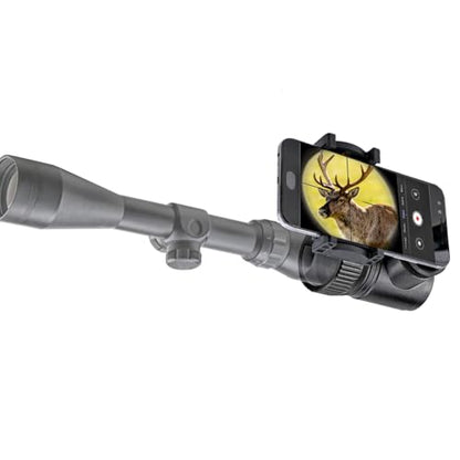 All-Metal Rifle Scope Phone Mount – Fast-Locking Camera Adapter with Dual Viewing Angles – Universal Fit for iPhone & Android for Hunting and Birding - size: Smartphone - Scope Phone Mount (Pro+)