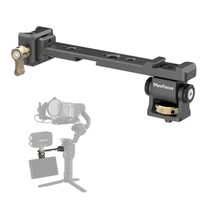 Adjustable Camera Monitor Mount with Quick Release NATO Clamp, Cold Shoe Mount, 360° Rotatable Field Gimbal Monitor Holder for DJI RS 4 Mini/RS 4 / RS 4 Pro/RS 2 / RSC 2 / RS 3 / RS 3 Pro/RS 3 Mini - color: W2203