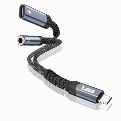 USB C to Headphone Jack Adapter and Charger,2 in 1 USB C to 3.5mm Audio Adapter with PD 60W Fast Charging Dongle Cable Cord for iPhone16/15 Pro Max,Samsung GalaxyS25-S21,Google Pixel8/7,iPad Pro - style: 2 in 1 Adapter and Charger