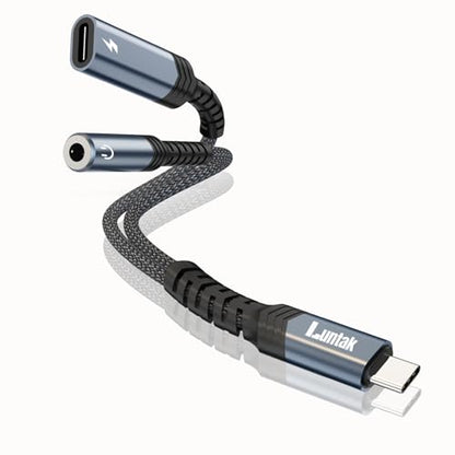 USB C to Headphone Jack Adapter and Charger,2 in 1 USB C to 3.5mm Audio Adapter with PD 60W Fast Charging Dongle Cable Cord for iPhone16/15 Pro Max,Samsung GalaxyS25-S21,Google Pixel8/7,iPad Pro - style: 2 in 1 Adapter and Charger