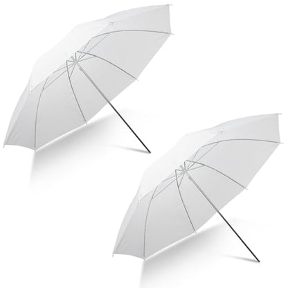 [2 Pack] Photography Umbrella Diffuser Kit,43"/110cm White Translucent Soft Umbrella Diffuser for Studio/Outdoor Photo and Video Lighting Accessories (2 * 43" White)… - color: 2* 43" White