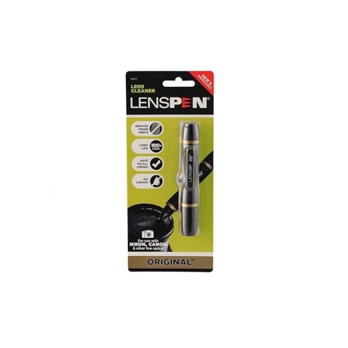 LensPen NLP-1, Black | Retractable Dust Removal Brush, Non-Liquid Cleaning Element, 12mm Round Cleaning Tip, 11cm Long