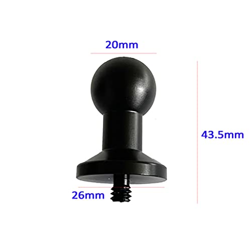 20mm/17mm/15mm/13mm to 1/4 Screw/Hole Ball Head Mount Adapter for Action Camera Photography Accessories (20mm to 1/4 Screw) - size: 20 mm to 6.35 mm Screw