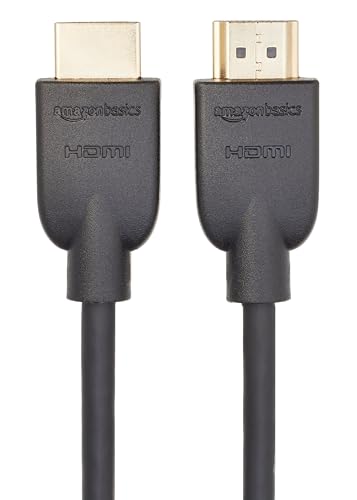 Amazon Basics HDMI Cable, 15 ft, 4K@60Hz, High-Speed 4K HDMI 2.0 Cord, 18Gbps, 2160p, 48 bit, Ethernet, Compatible with TV/PS5/Xbox/Roku, Black - size: 15 Feet, style: 1-Pack