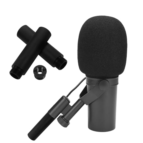 Toddmomy Microphone Arm Stand Extension Tube Set with 5/8" to 3/8" Adapter for Live Streaming and Podcasting, Desk Mic Extension Rod Compatible with Boom Mic Stands, 3pcs Kit