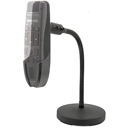ECS WordFlex Gooseneck Holder Stand Compatible with Nuance PowerMic 4 & Philips SpeechMike Microphones SMP4000, SMP4010, LFH3200, LFH3210, LFH3500, LFH3510, SMP3700, SMP3710, SMP3800 Ease Hand Stress