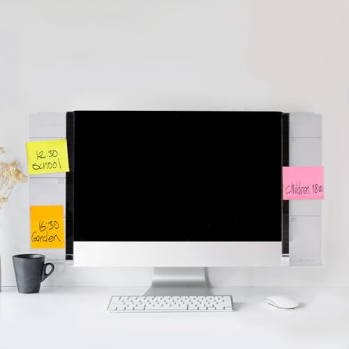 2Pcs Computer Monitor Memo Board with Box Packaging, Home Office Essentials Office Desk Accessories, Multifunction Message Board Note Holder Phone Holder