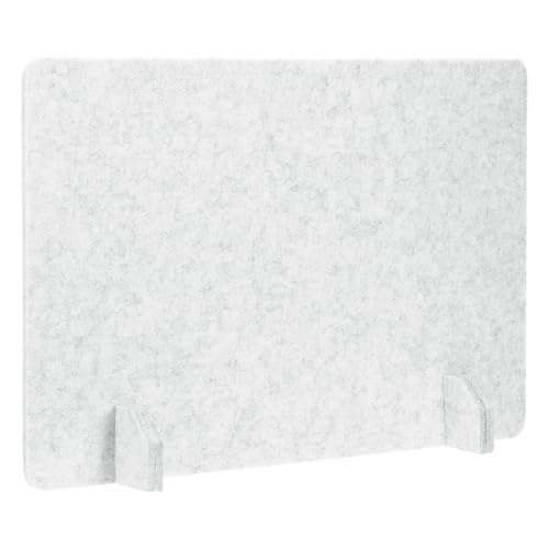 PATIKIL Desk Dividers 24" x 16", 1 Pack Desk Privacy Panel Freestanding Noise Reducing Partition Acoustic Panel with 4Pcs Support Feet for Testing Office Home Library, Light Gray Style C - color: Light Gray Style C, size: 24" x 16"