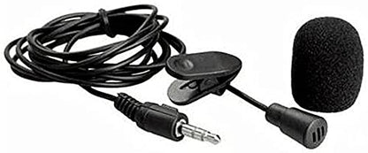 External Lavalier Microphone Wired 3.5mm Jack Hands Free Clip-on Lapel Mic for Podcast Recording Smartphone PC Laptop