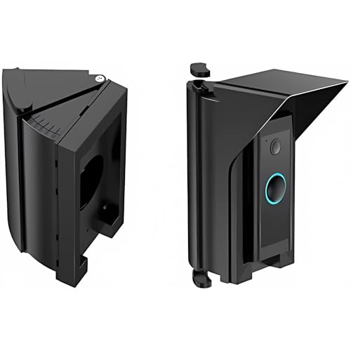 OLAIKE Waterproof 30 to 60 Degree Doorbell Angle Mount for Video Doorbell 1/2/3/3Plus/4/Wired/Pro/Pro2/(2020 Release), Blink and Nest Doorbell Battery/Wired, Black - color: Black