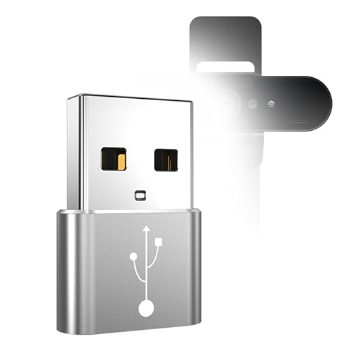 BoxWave Adapter Compatible with Logitech 4K Pro Webcam - USB-A to C PortChanger (5-Pack), Type-C OTG Convert Charging Data Adapter - Metallic Silver