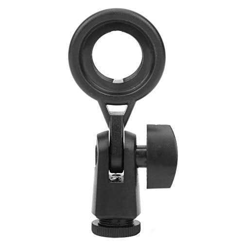 Germerse Microphone Holder, Portable Anti Vibration Mic Stand Adapter, Black Plastic, 22mm/0.9in Threaded Microphones