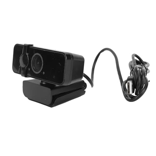 VBESTLIFE HD Webcam with Built in Noise Canceling Microphone and Rotatable Design, 1080P Video and 120° Wide Angle Camera, Cover, for Desktop PC or Laptop