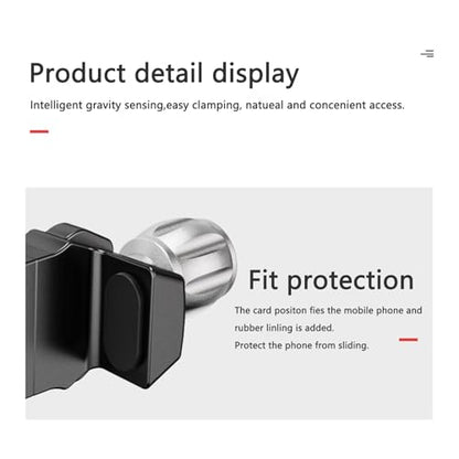 Ultralight Phone Tripod Mount T6061 Aerospace Aluminum 150g 360° Ball Head Auto-Clamp Gravity Sensor Fit 58-88mm Phones for Vlogging/Car/Desktop Filming (YH-BFZ-01C)