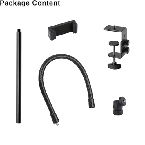 Webcam Stand Phone Holder Desktop Adjustable Gooseneck & Pole Video Clamp Stand Camera Mount for Cellphones, Logitech Webcam C922 C930e C920S C920 C615, Etc. (1/4" Threads, 7.5cm Clamp) - style: 7.5cm Clamp (Webcam Phone Stand)