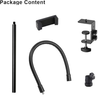 Webcam Stand Phone Holder Desktop Adjustable Gooseneck & Pole Video Clamp Stand Camera Mount for Cellphones, Logitech Webcam C922 C930e C920S C920 C615, Etc. (1/4" Threads, 7.5cm Clamp) - style: 7.5cm Clamp (Webcam Phone Stand)