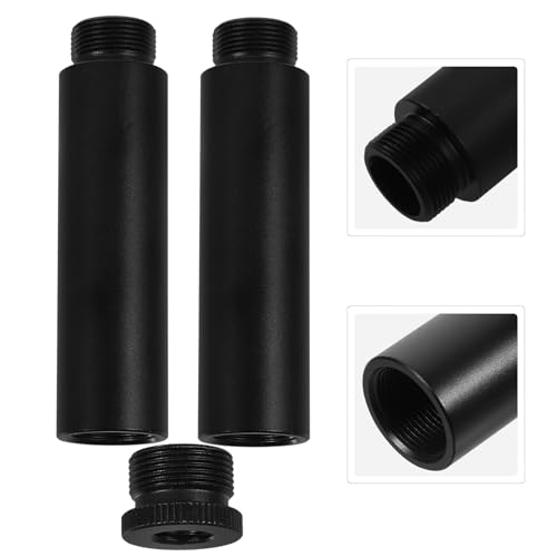 Kisangel Mic Stand Adapter and Microphone Extension Tube Set 5/8" to 3/8" Boom Arm Extension Rod for Desk Mic Stands, Live Streaming and Podcasting Accessories Kit