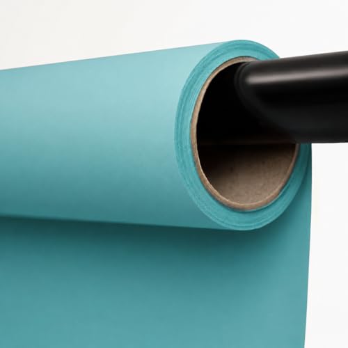 Kate Seamless Paper Backdrop for Photography Solid Blue Backdrop Paper (53''x16.4' Lite Blue) - color: Lite Blue, size: 53''x16.4'