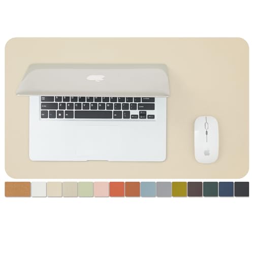 Cork Desk Mat - Small Dual-Sided Desk Pad for Office and Home - Desk Organization and Accessories - Ideal for Large Mouse Pad and Small Desk Mats on Top of Desks(Beige,23.6"x 13.8") - color: Beige, size: 23.6" x 13.8"