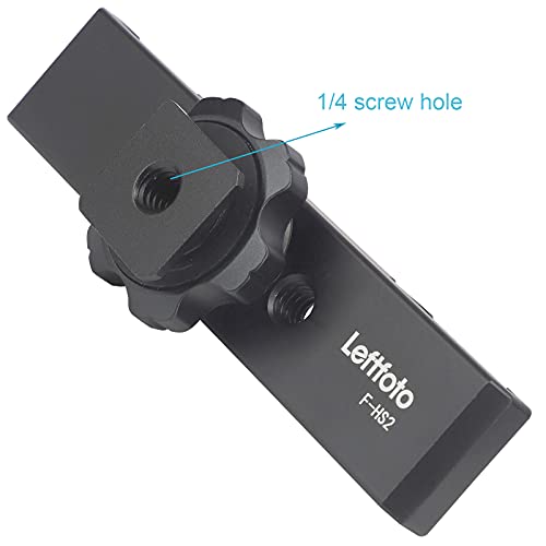 Dual Cold Shoe Mount Bracket,Dual Cold Shoe Mount Plate Adapter,Dual Hot Shoe Extension Bar for Nikon Canon Sony DSLR Camera Flash LED Video Light Microphone