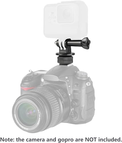 NEEWER Phone Holder/Hot Shoe Mount Adapter Kit Action Camera Mount Compatible with GoPro Hero 12 11 10 9 8 7 6 5 DJI OSMO Action 4 3 2 iPhone 15 Pro Max 14 13 Pro Samsung S23 for DSLRs Ring Light