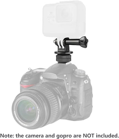 NEEWER Phone Holder/Hot Shoe Mount Adapter Kit Action Camera Mount Compatible with GoPro Hero 12 11 10 9 8 7 6 5 DJI OSMO Action 4 3 2 iPhone 15 Pro Max 14 13 Pro Samsung S23 for DSLRs Ring Light