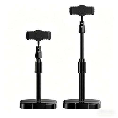 1pc Black Adjustable Height Angle Phone Stand, Ergonomic Desktop Phone Holder, Multi-Angle Lift Phone Mount for Office Work from Home Desk Accessories