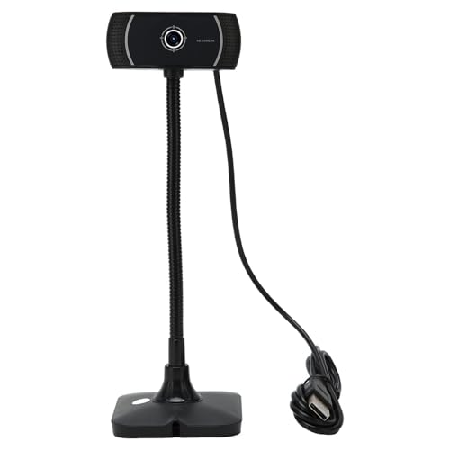 Streaming Webcam with Noise Canceling Microphone 30FPS 720P Lens for Remote Work Online Teaching Autofocus Streaming Webcam