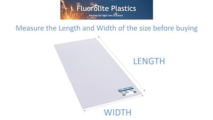 Fluorolite Plastics Clear Acrylic Prismatic fluorescent Lighting LED Panels 4 Pack 23.75"x47.75" | 0.100" Thick Fluorescent Light Covers for Ceiling Lights, Classroom light covers for Drop Ceiling - size: 23.75" x 47.75"