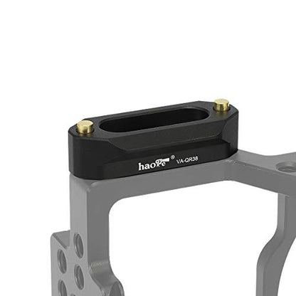 Haoge VA-QR38 Quick Release NATO Rail Plate with 1/4'' Screws for Camera Cage Cheese Plate fit NATO-Compatible Handle Clamp Articulating Arms Monitor Mount - color: 46mm NATO Rail